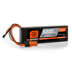 Spektrum SPMX50002S100H5 IC5 2S 7.4V Smart Hardcase LiPo Battery, 100C 5000mAh