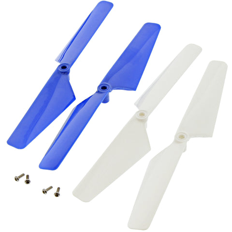 Traxxas LaTrax Alias Quadcopter 2 Blue & 2 White Rotor Blades & Screws