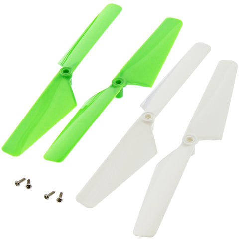 Traxxas LaTrax Alias Quadcopter 2 Green & 2 White Rotor Blades & Screws