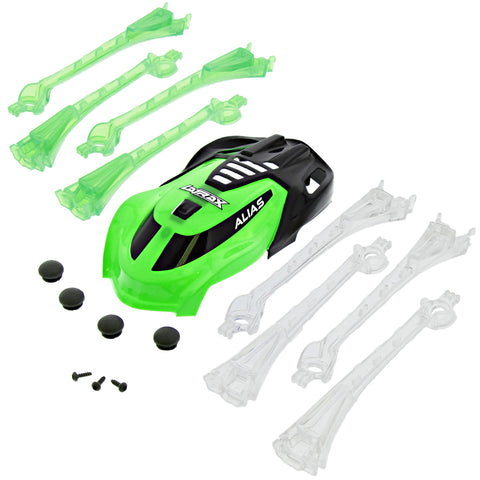 Traxxas LaTrax Alias Quadcopter Green & Black Canopy & LED Lens with Feet & Screws