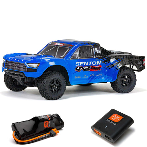 ARRMA ARA4103SV4T2 Senton Boost 4x2 1/10 Short Course Truck RTR, Combo, Blue