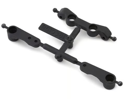 RC10B7 FT Steering Bellcrank and Rack Set, Carbon