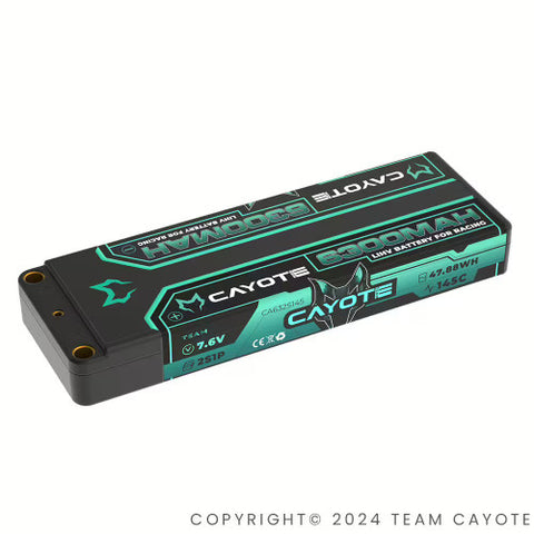 Team Cayote 7.6V 2S LIHV LiPo Battery, 6300mah 145C