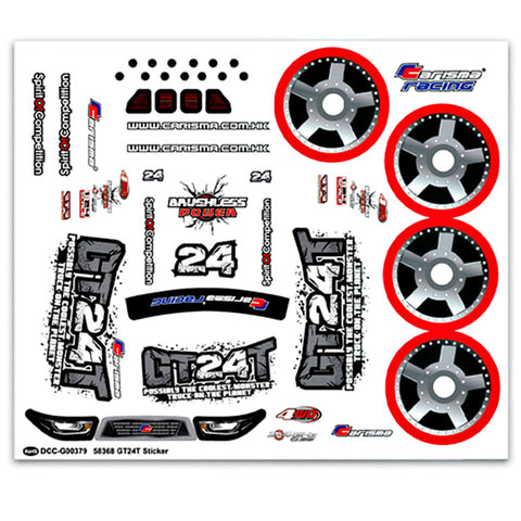 1/24 GT24T Monster Truck Decal Sheet