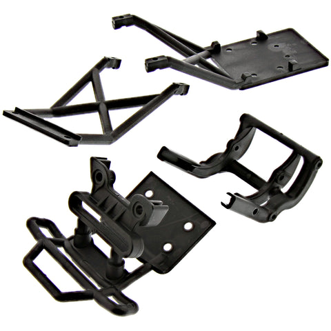 Traxxas 1/10 Craniac 2WD Black Front Bumper, Skids & Wheelie Mount