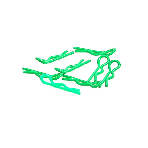 Body Clips, Small, 1/10, Fluorescent Green