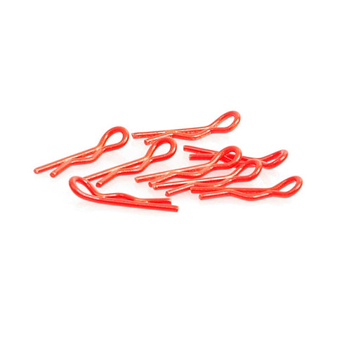 Body Clips, Small, 1/10, Fluorescent Red