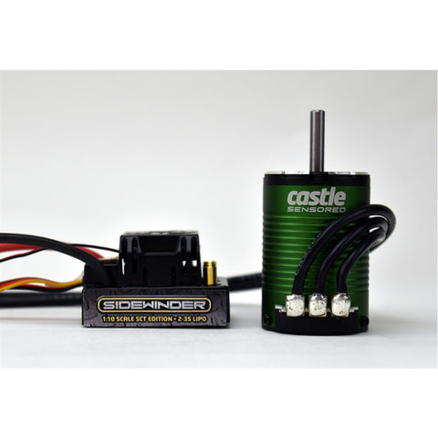 Castle Creations 010-0123-02 Sidewinder SCT Waterproof ESC & 3800kv Motor