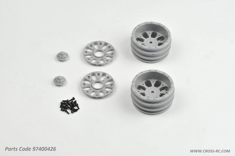 Plastic Wheels, Screws, Gray, SR4