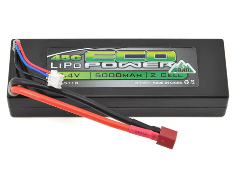 Trail 2S 7.4V Hard Case LiPo Battery, 45C 5000mAh