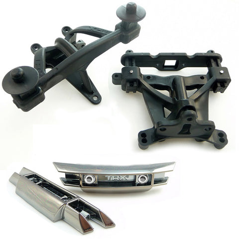 Traxxas 1/10 E-Revo Front & Rear Bumpers, Body Mounts & Posts