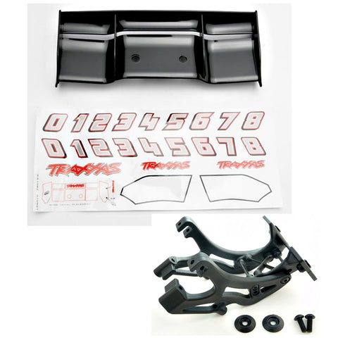 Traxxas 1/10 E-Revo Black Wing, Decals & Mount