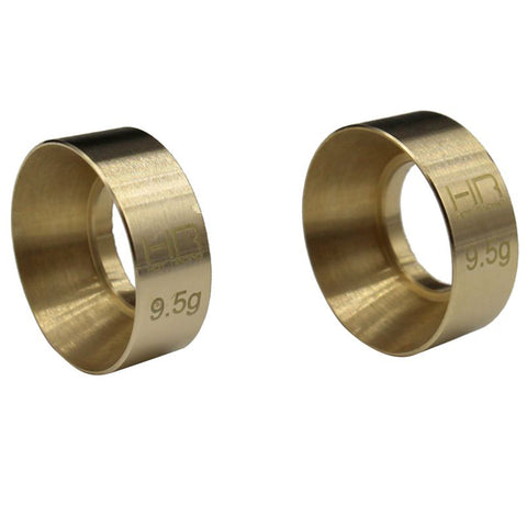 SCX24 KMC Machete Wheel Weights, 9.5g, Brass