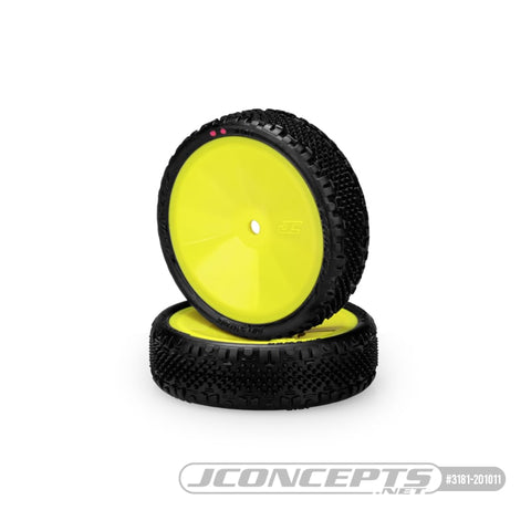 Pin Swag 2WD Buggy Front Pre-Mount Tires, Yellow (2)