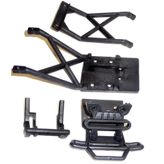 MJ Bumper - Black 3621 Black Front Bumper, Skids & Wheelie Mount