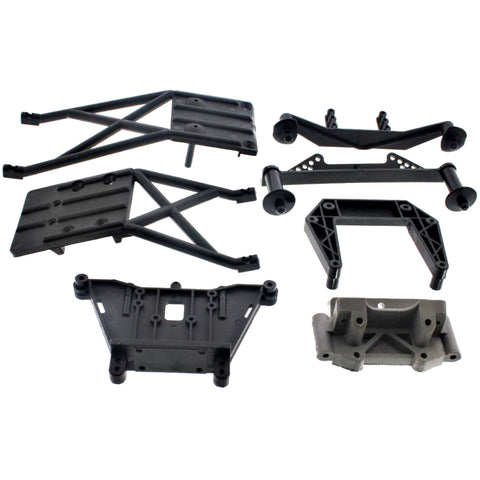 Traxxas 1/10 Slash 2WD OBA Front & Rear Skid Plates, Body Mounts & Bulkhead