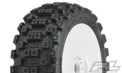 Badlands MX M2 Buggy Tires, Velocity Wheels, White