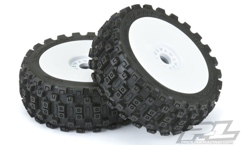 Badlands MX M2 Buggy Tires, Velocity Wheels, White