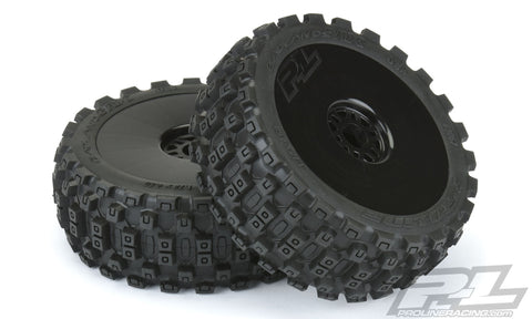 Badlands MX M2 Buggy Tires, Velocity Wheels, Black