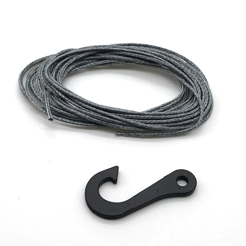 Synthetic Winch Line & Steel Hook