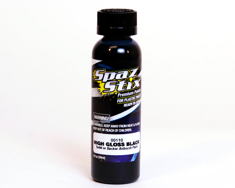 High Gloss Black/Backer, Airbrush Paint, 2oz