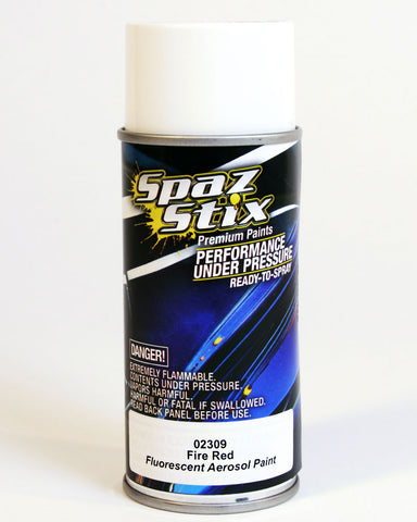 Spaz Stix 02309 Fire Red Fluorescent Aerosol Paint