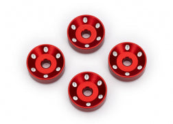 Machined Aluminum Wheel Washers, Red