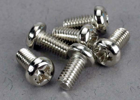 Traxxas 2558 Roundhead Machine Screws, 3x6mm