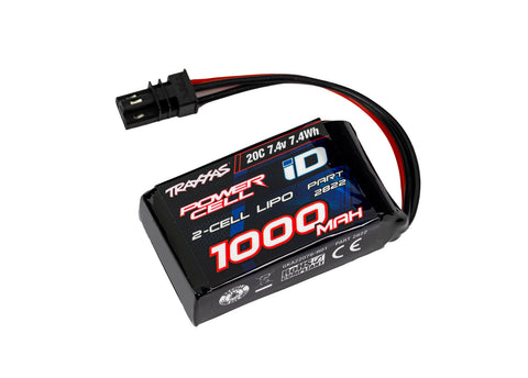 Power Cell iD 7.4V 2S LiPo Battery, 1000mAh 20c