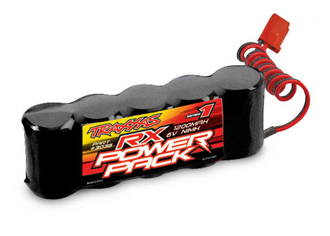 Traxxas 3036 Power Cell 5C 6V NiMH Battery 1200mAh, RX, Flat