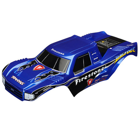 Traxxas 3658 Bigfoot Firestone Pre-Cut Body, Painted, Blue