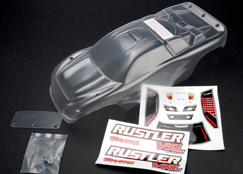 Traxxas 3714 Rustler VXL Body, Clear