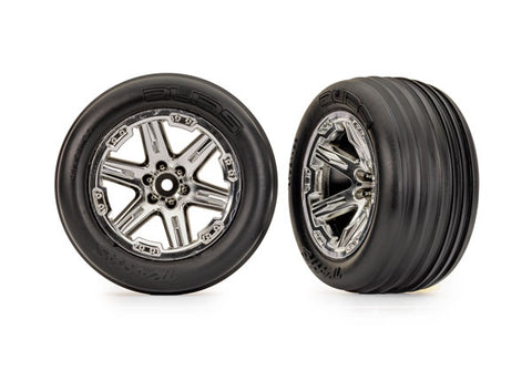 Ribbed Tires & RXT Chrome Wheels w/ Foam Inserts (2)