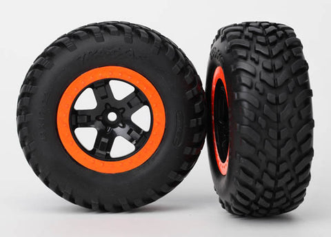 SCT Off-Road Tires, SCT Beadlock Wheels, Blk/Orng