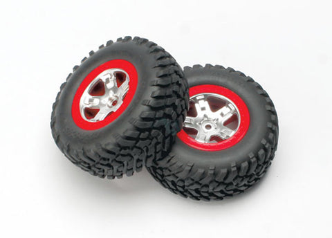 SCT Off-Road Tires, SCT Beadlock Style Wheel, Red