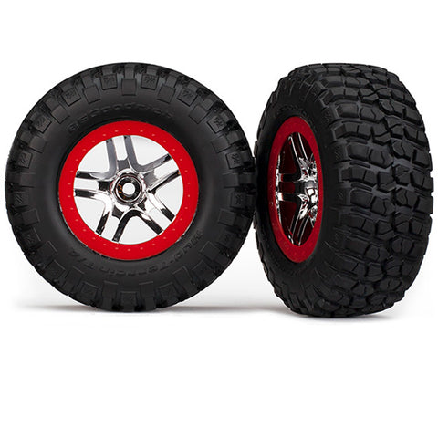 Mud-Terrain Tires, SCT SS Wheels, Chrome/Red