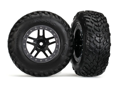 SCT Off-Road Tires, SCT SS Wheels, Blk/Satin Chrome