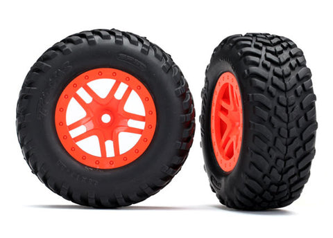 SCT Off-Road Tires, Split-Spoke Wheels, Orange