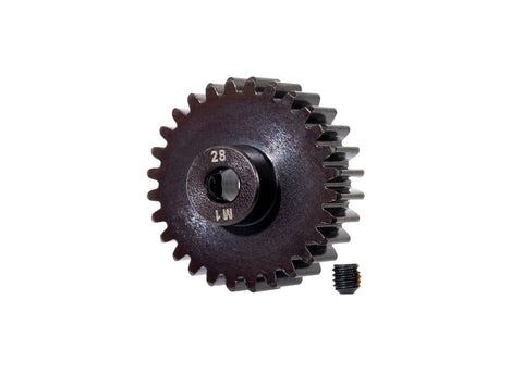 Pinion Gear, M1, 5mm Shaft, 28 Tooth