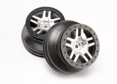 SCT SS Beadlock Style Wheels, Satin Chrome/Black