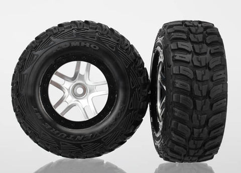 Traxxas 6874R Kumho S1 Tires, SCT SS Wheels, Satin Chrome/Black