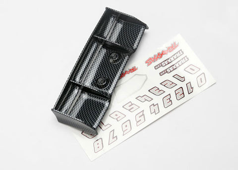 Traxxas 7122G Wing 1/16 E-Revo, Exo-Carbon Finish & Decal Sheet