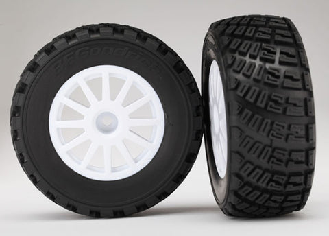 Rally Gravel Pattern Tires, Wheels, White