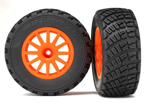 Traxxas 7473A Rally Gravel Pattern Tires, Wheels, Orange