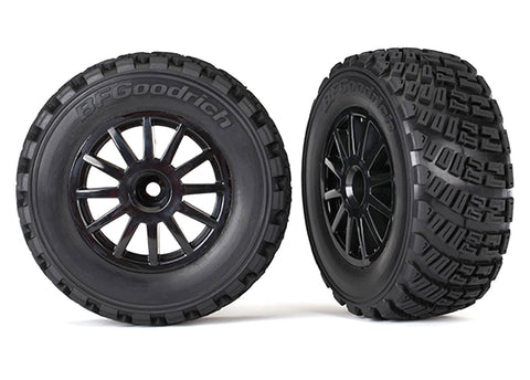 Traxxas 7473T Rally Gravel Pattern Tires, Wheels, Black