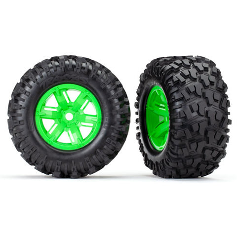 Maxx AT Tires, X-Maxx Wheels, Green