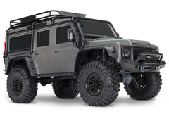 TRA82056-4-SLVR 82056-4 TRX-4 Land Rover Defender 1/10 4X4 Crawler RTR, Silver