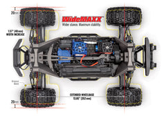 Maxx VXL 1/10 4X4 Monster Truck RTR, w/ Widemaxx, Blue