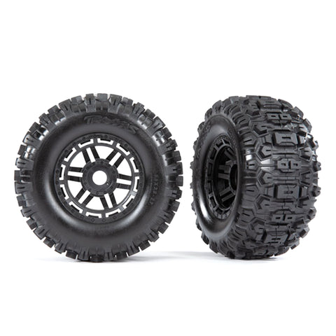 Sledgehammer Tires, 2.8" Dual Profile Wheels, Black