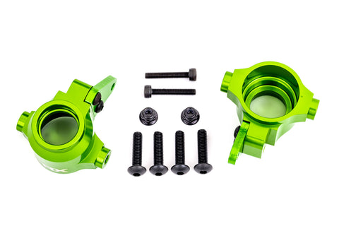 Left & Right Aluminum Steering Blocks, Green